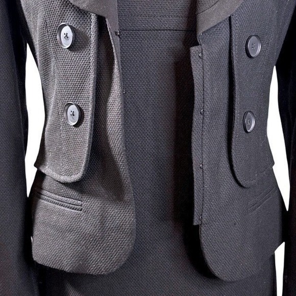 Tristan & Iseut Sleeveless Black Mini Dress Suit Jacket formal,workwear, capsule - Picture 3 of 15